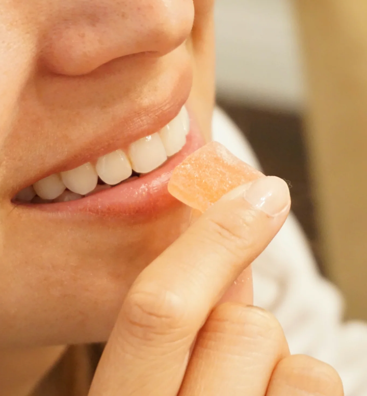 eating a gummy